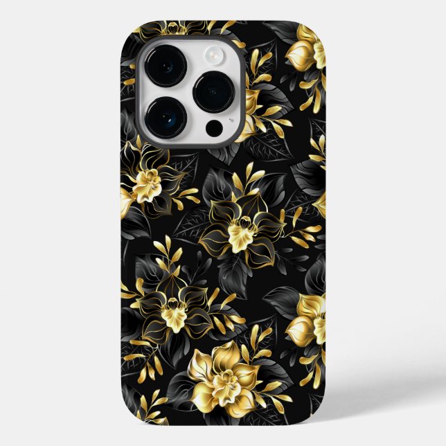 Funda De Case-Mate Para iPhone Sin inconvenientes con las orquídeas de joyas (Reverso )