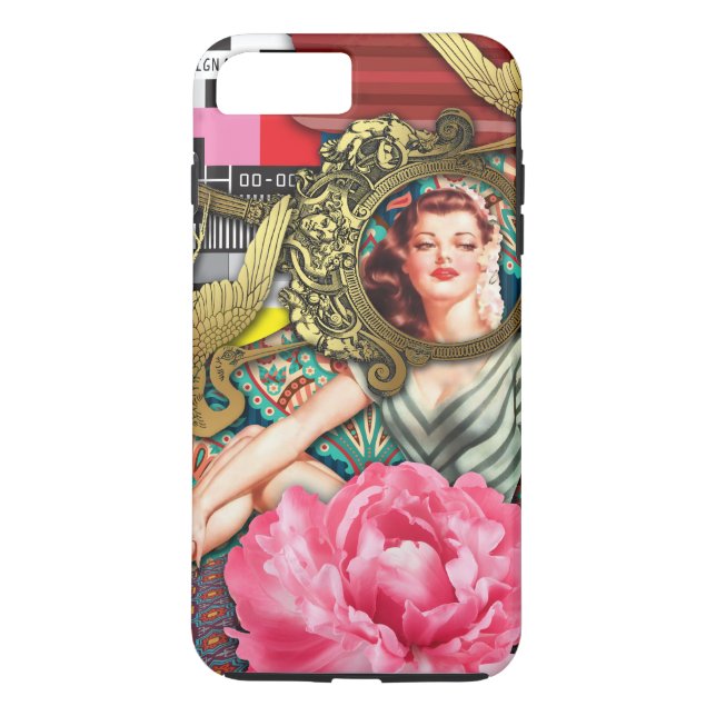 Funda De Case-Mate Para iPhone Sin señal - Collage digital de Lady Cheeky (Reverso)