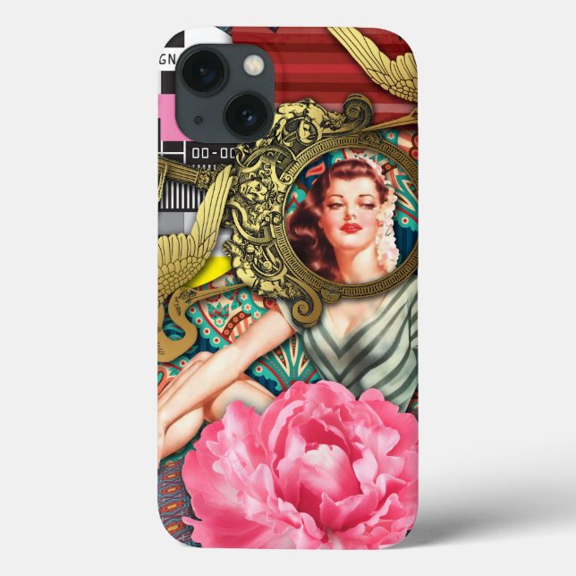 Funda De Case-Mate Para iPhone Sin señal - Collage digital de Lady Cheeky (Reverso)