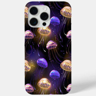 Funda Para iPhone 15 Pro Max Sin soldadura con medusas brillantes