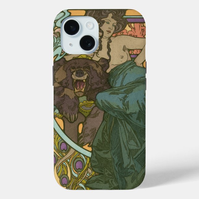 Funda De Case-Mate Para iPhone Sin título de Alphonse Mucha (1902) (Reverso )