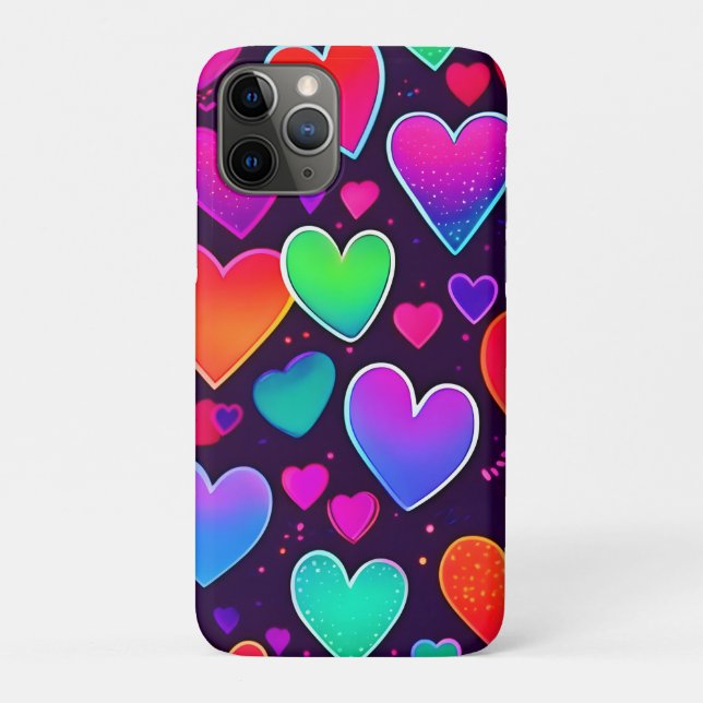 Funda De Case-Mate Para iPhone Sinfonía del corazón de Neon (Reverso)