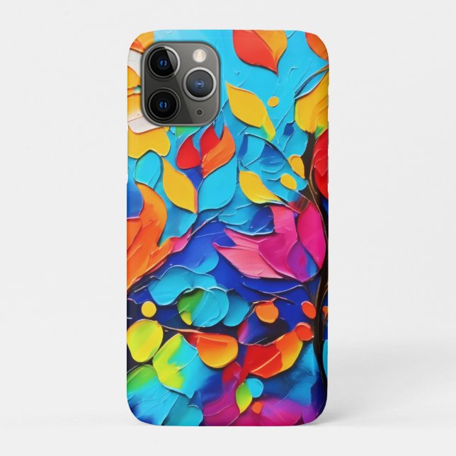Funda De Case-Mate Para iPhone Sinfonía Floral Vibrante Pintura (Reverso)