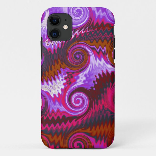 Funda De Case-Mate Para iPhone Síntesis fractal de onda giratoria (Reverso)