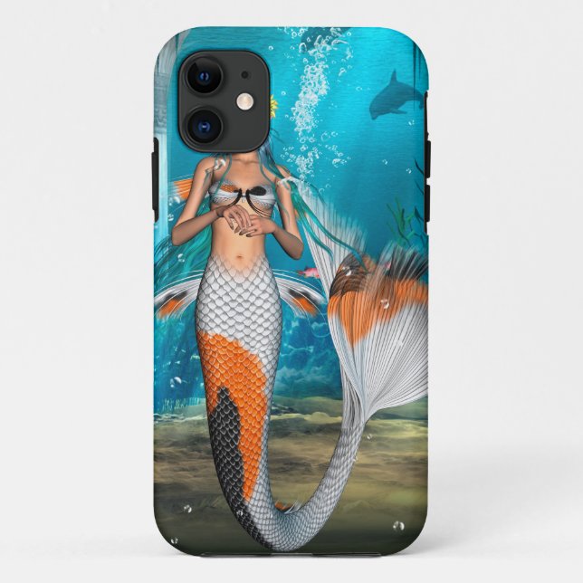 Funda De Case-Mate Para iPhone Sirena Azul (Reverso)