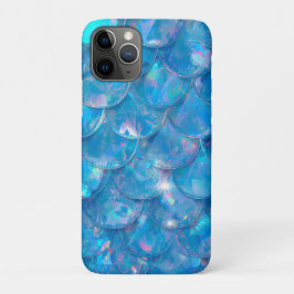 Funda Para iPhone 11 Pro Sirena Brillante Estampado Azul
