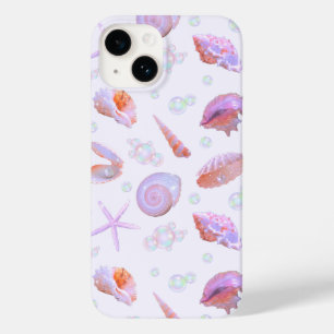 Funda Para iPhone 14 De Case-Mate Sirena Core Irisado Rosa Perla de Concha del Mar Y