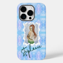 Funda Para iPhone 14 Pro De Case-Mate Sirena de Fantasía Boho Personalizada Acuarela