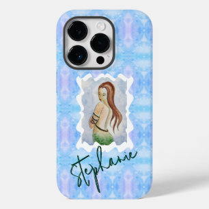 Funda Para iPhone 14 Pro De Case-Mate Sirena de Fantasía Boho Personalizada Acuarela
