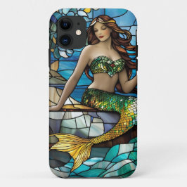 Funda Para iPhone 11 Sirena de vidrio manchado