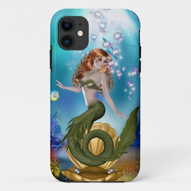 Funda De Case-Mate Para iPhone Sirena en el mar (Reverso)