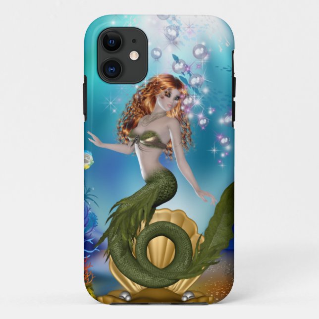 Funda De Case-Mate Para iPhone Sirena en el mar (Reverso)