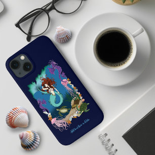Funda Para iPhone 13 Sirena Mística Fantasía Oceánica Azul Vida Marina