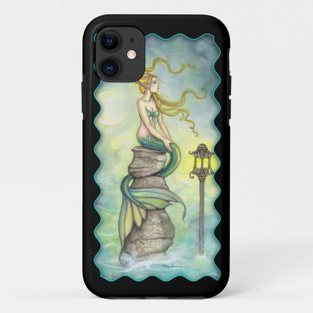 Funda De Case-Mate Para iPhone Sirena Mística y Arte de Fantasía con Farolillo (Reverso)