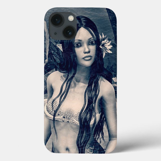 Funda De Case-Mate Para iPhone Sirena Retro (Reverso)