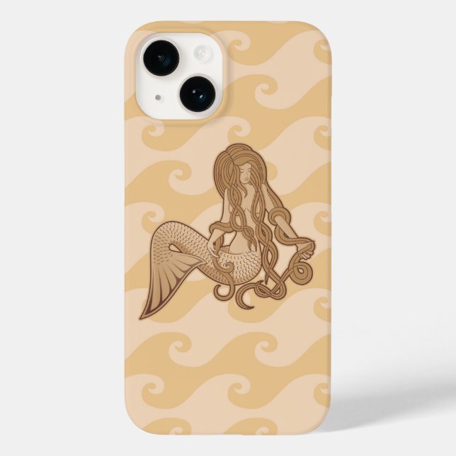 Funda De Case-Mate Para iPhone Sirena sentada (Reverso )