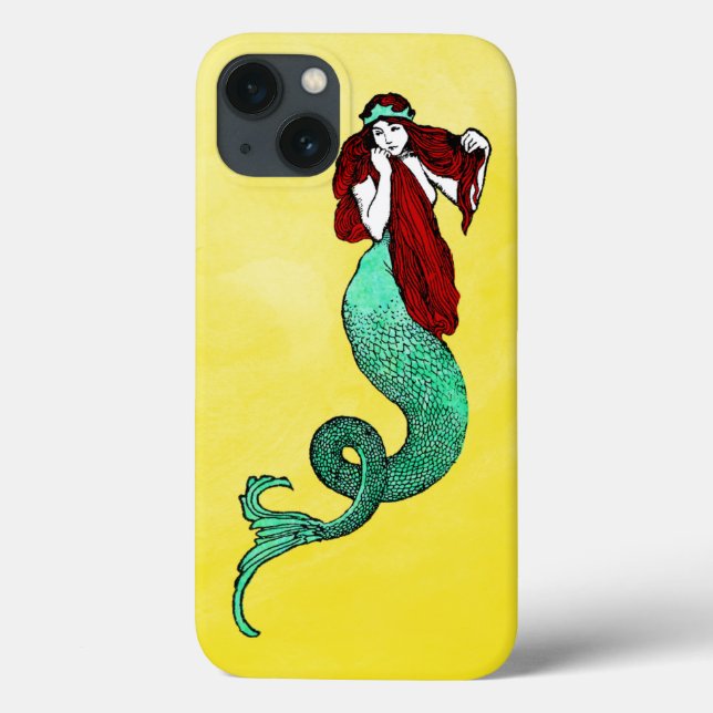 Funda De Case-Mate Para iPhone Sirenita de color (Reverso)