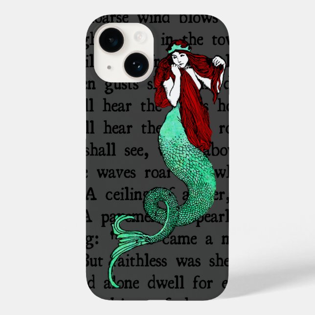Funda De Case-Mate Para iPhone Sirenita de color (Reverso )