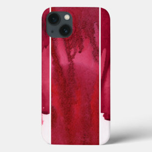 Funda Para iPhone 13 Sistema del extracto rojo de la acuarela pintado a