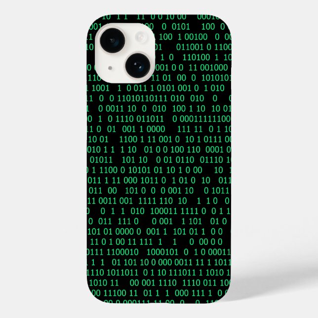 Funda De Case-Mate Para iPhone Sistema numérico binario verde (Reverso )