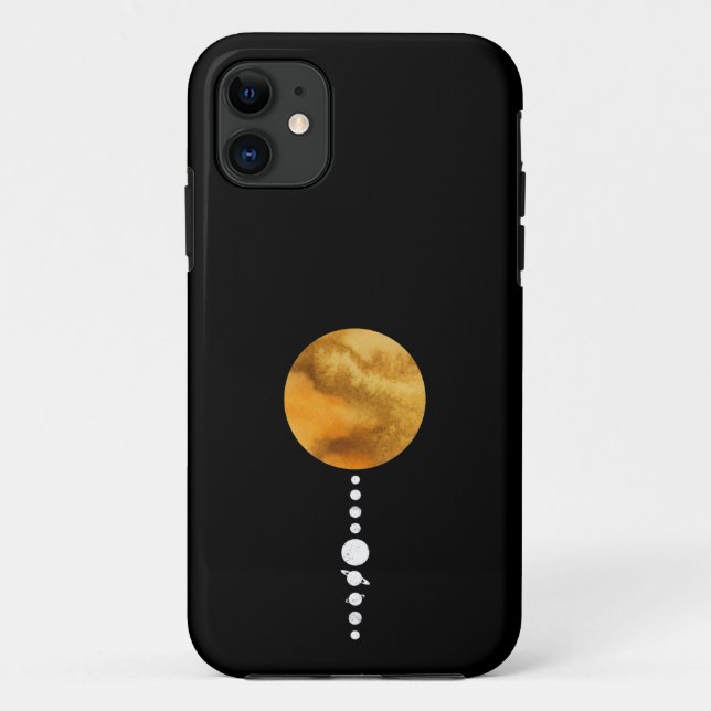 Funda De Case-Mate Para iPhone Sistema solar mínimo (Reverso)