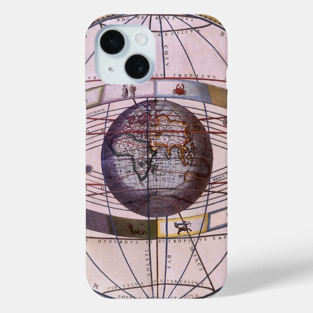 Funda De Case-Mate Para iPhone Sistema Solar Ptolemaico Antiguo, Andreas Cellariu (Reverso )