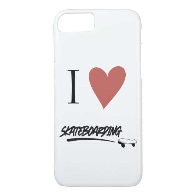 Funda De Case-Mate Para iPhone Skateboard Moderno Me encanta el skateboarding (Reverso)