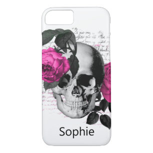 Funda Para iPhone 8/7 Skateboard Skull rosa moderno
