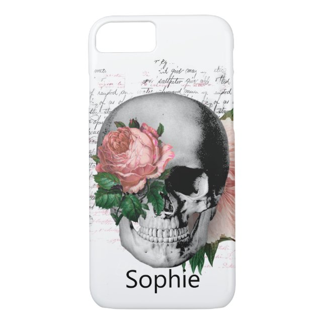 Funda De Case-Mate Para iPhone Skateboard Skull rosa polvoriento moderno (Reverso)
