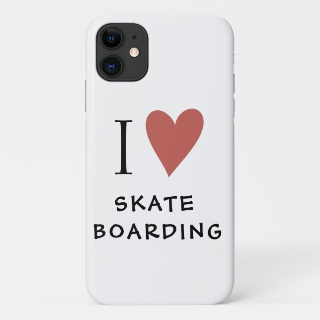 Funda De Case-Mate Para iPhone Skateboarding Red Heart Funda-Estuche para iPhone  (Reverso)