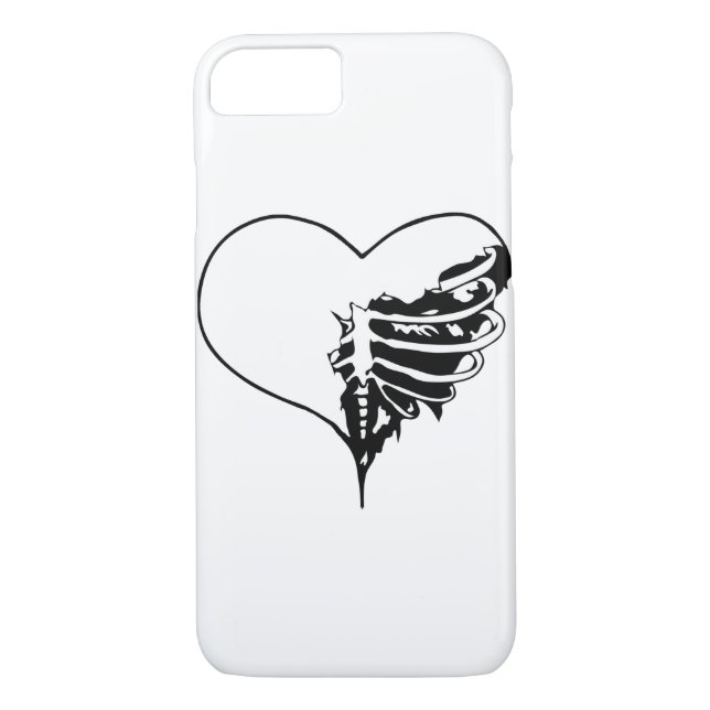 Funda De Case-Mate Para iPhone Skeleheart - Blanco (Reverso)