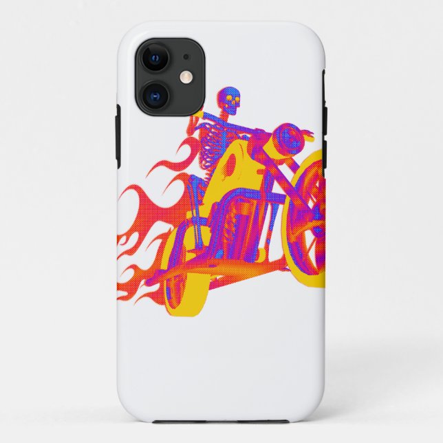 Funda De Case-Mate Para iPhone Skeleton en motocicleta (Reverso)