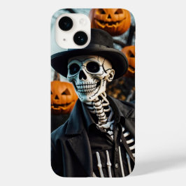 Funda Para iPhone 14 De Case-Mate Skeleton Halloween Tee