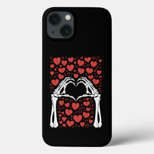 Funda Para iPhone 13 Skeleton Hand Heart Día de San Valentín Funny Love
