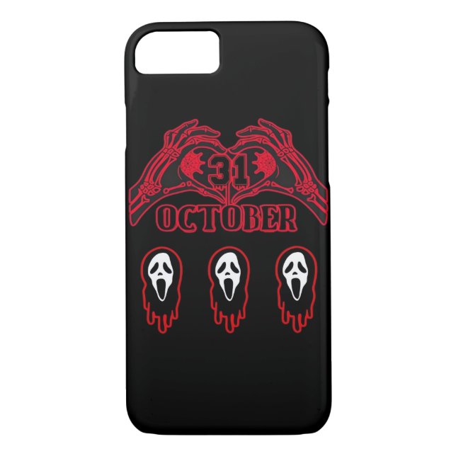 Funda De Case-Mate Para iPhone Skeleton Hands 31/10 Classic (Reverso)
