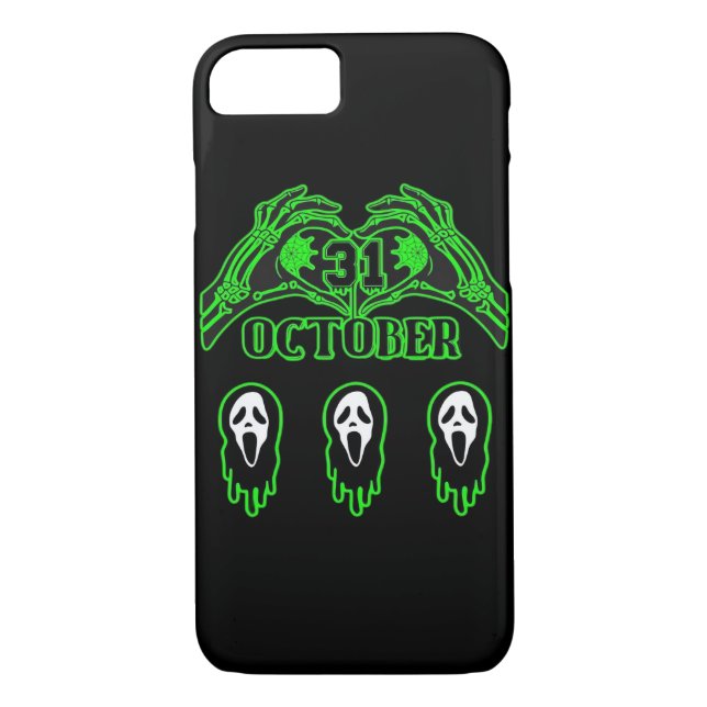 Funda De Case-Mate Para iPhone Skeleton Hands Classic Design (Reverso)