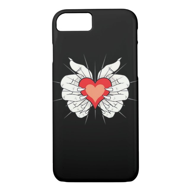 Funda De Case-Mate Para iPhone Skeleton Hands Heart Classic (Reverso)
