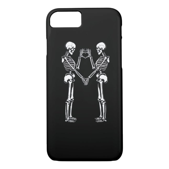Funda De Case-Mate Para iPhone Skeleton Heart Hands Rótulo Halloween Costume Clas (Reverso)