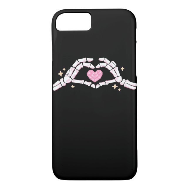 Funda De Case-Mate Para iPhone Skeleton Mands Heart Funny (Reverso)
