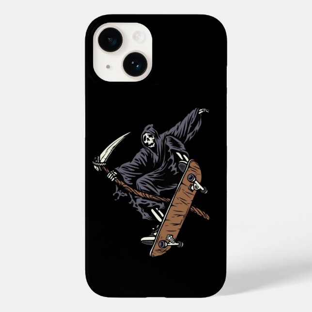Funda De Case-Mate Para iPhone skeleton skateboarding (Reverso )