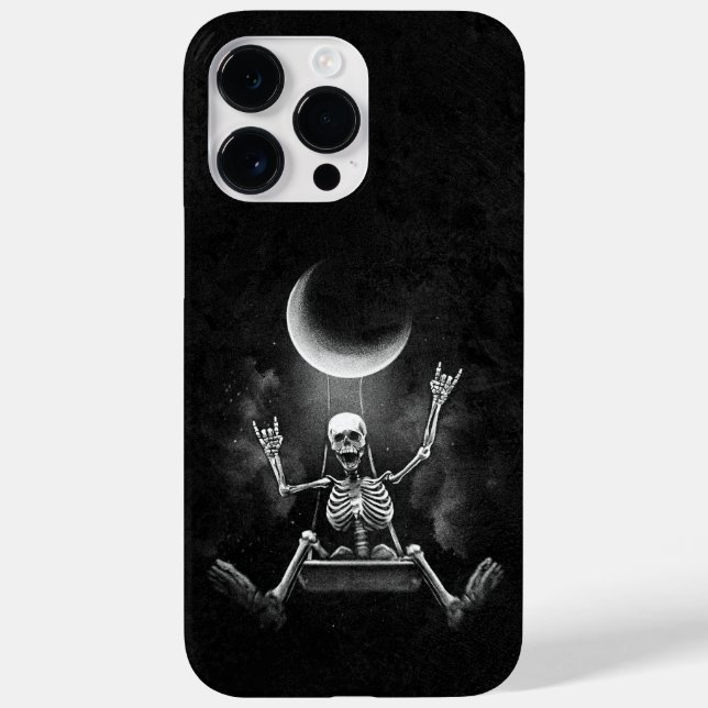 Funda De Case-Mate Para iPhone Skeleton Swinging Moon (Reverso)