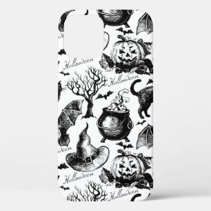 Funda Para iPhone 12 Sketch Halloween