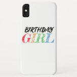 Funda Para iPhone XS Max sketchy and colorful birthday girl<br><div class="desc">Girls Birthday Design - This Fancy Birthday Girl Colorful Design is perfect for your baby or toddler girls. Great Birthday Gift Idea for Girls Birthday Party Celebration. Kids Birthday Gifts. Girls Happy Birthday. perfect for mug,  shirt,  card etc</div>