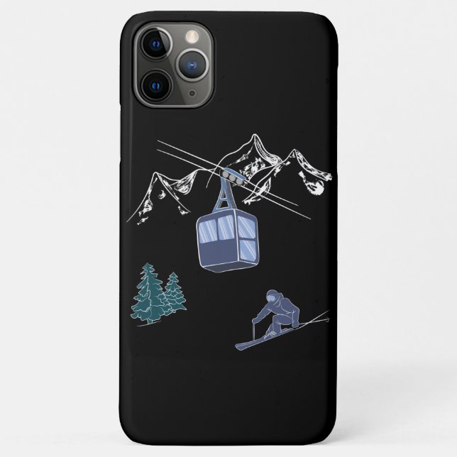 Funda De Case-Mate Para iPhone Ski Scene Winter Sports (Reverso)