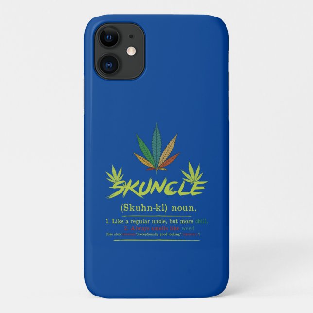 Funda De Case-Mate Para iPhone Sktío Definición Weed Fumar tío Funny Stoner (Reverso)
