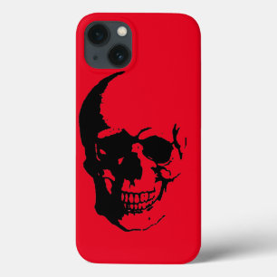 Funda Para iPhone 13 Skull - Black Red Heavy Metalizado Rock Fantasy Po