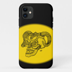 title_seo2 Skull Devil Head Black and Yellow Design