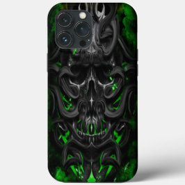 Funda Para iPhone 13 Pro Max skull Green bio spark