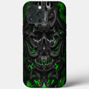 Funda Para iPhone 13 Pro Max skull Green bio spark