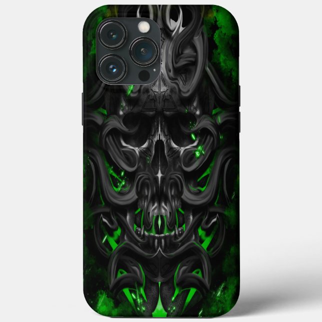 Funda De Case-Mate Para iPhone skull Green bio spark (Reverso )